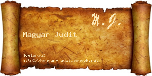 Magyar Judit névjegykártya